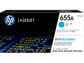 HP 655A Cyan Original LaserJet Toner Cartridge (CF451A)