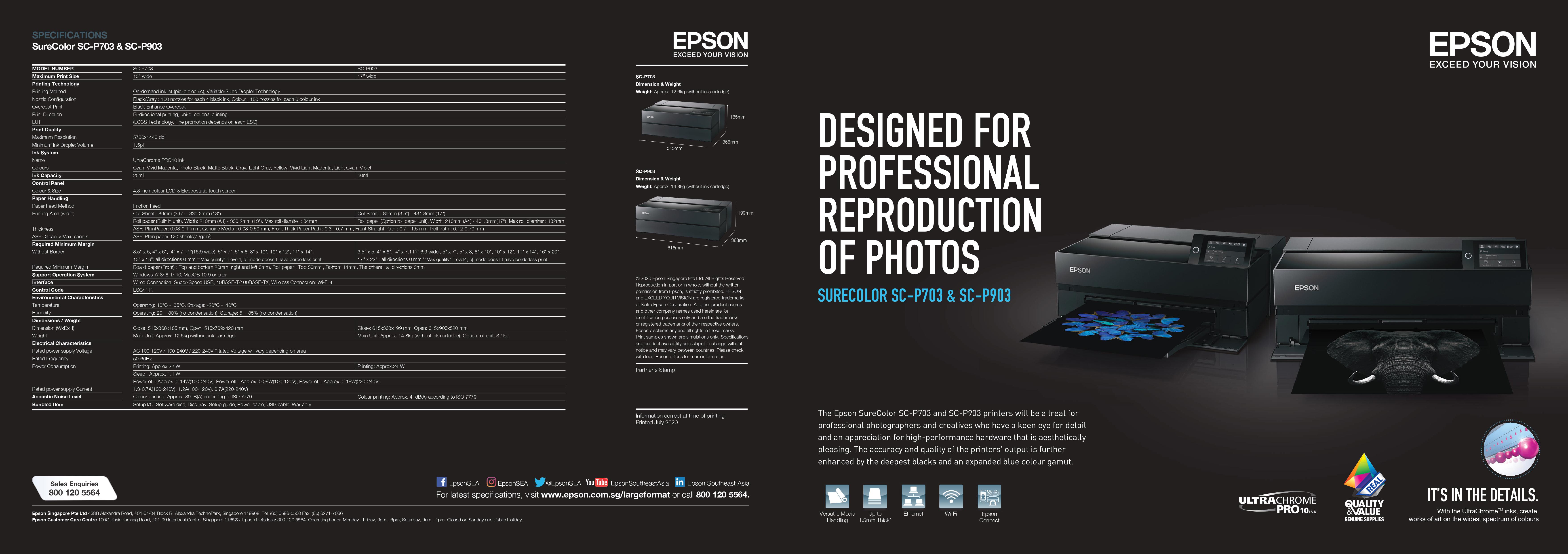 EPSON SURECOLOR SC-P703 VÀ SC - P903