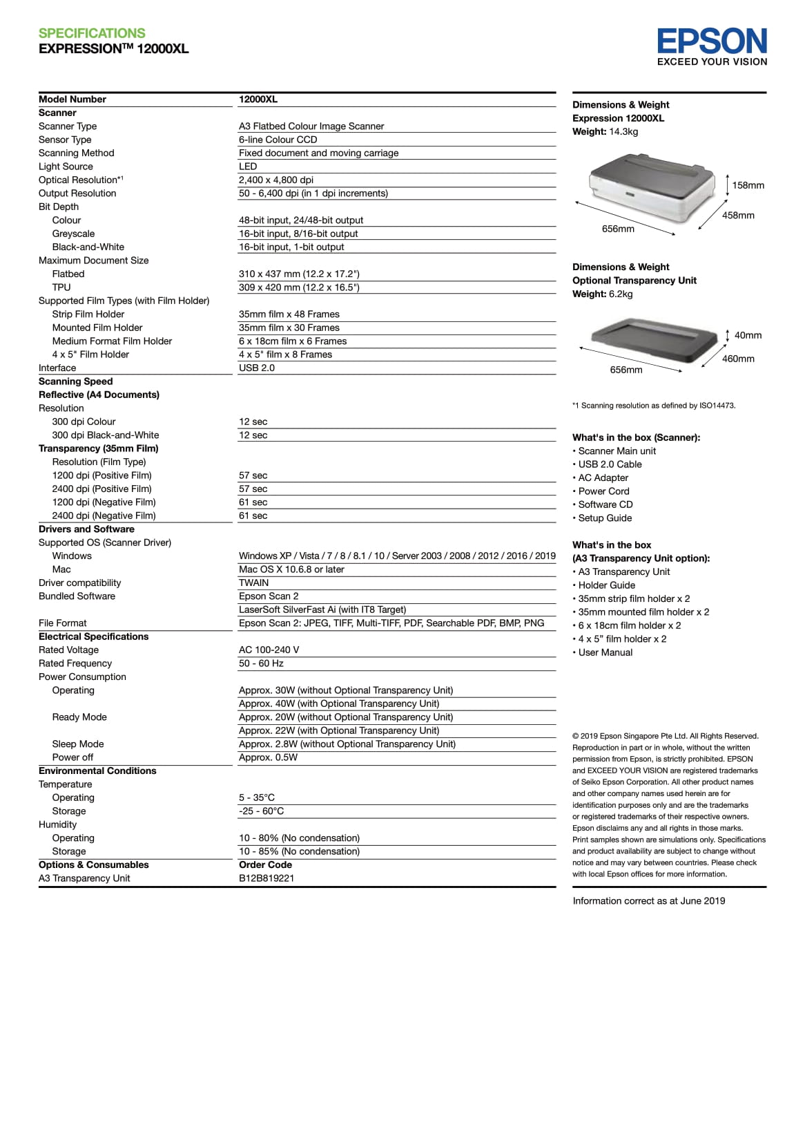 Epson SCANNER EXPRESSION 12000XL